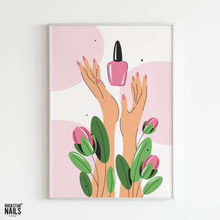 nail polish Poster - flower design 2