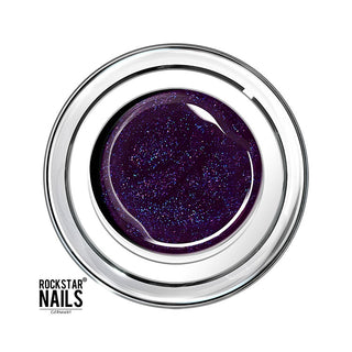 UV / LED Color Gel - glam galaxy schwarz violett