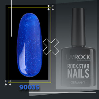 3in1 UV Gellack - glitter royal blau
