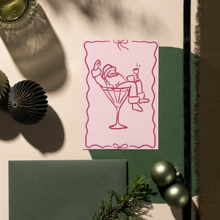 Geschenkgutschein „Santa in der Cocktailglass“ – Print at Home