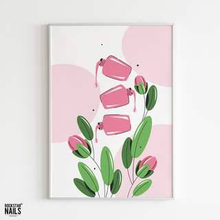 nail polish Poster - flower design 1