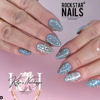 Color UV Gel - silber grau von Rockstar Nails