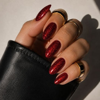 Hema Free 3in1 UV Gellack - 90046 - glitter blut rot
