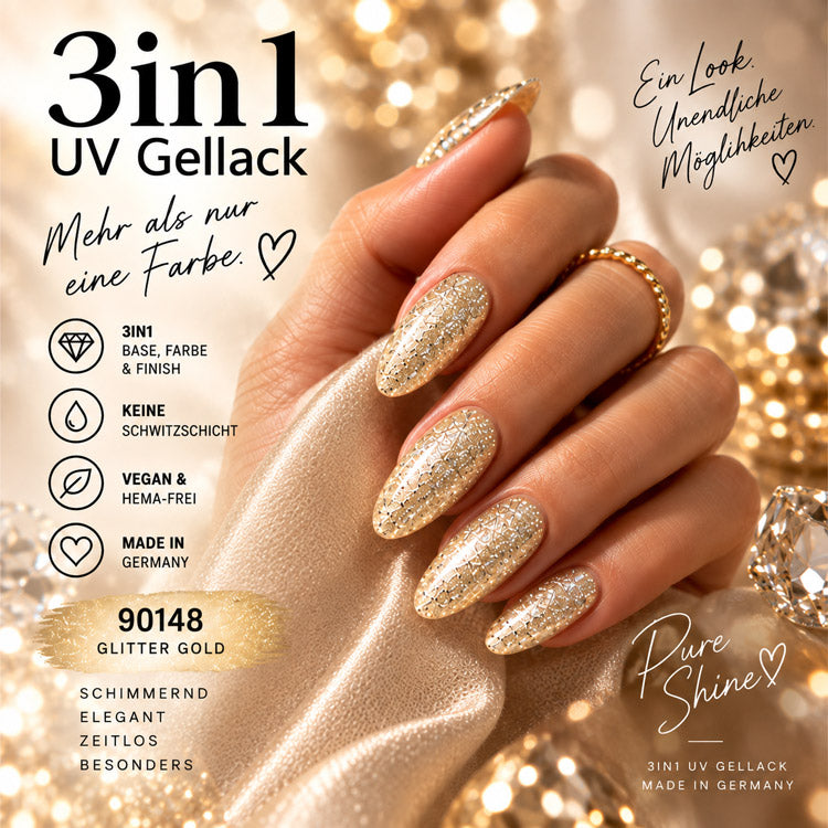 3in1 UV Gellack - 90148 - champagner gold