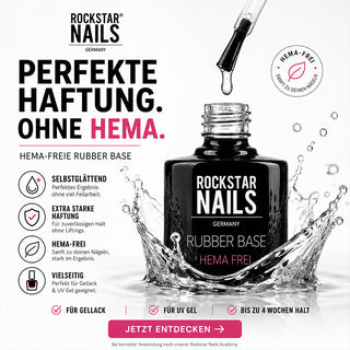 HEMA freie Rubber Base - klar | Allergikerfreundliche Haftbasis mit Gummi-Effekt