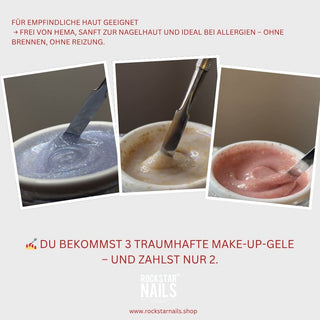 Rockstar Nails Make-Up Gel Golden Dream – HEMA-frei, hautfreundlich, natürlich warmer Nude-Ton für elegante Modellagen