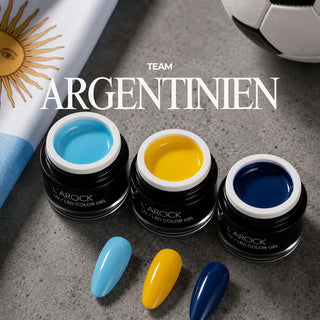 🇦🇷 Golden Champion – Argentinien Nagelset – 3er Color Gel Set