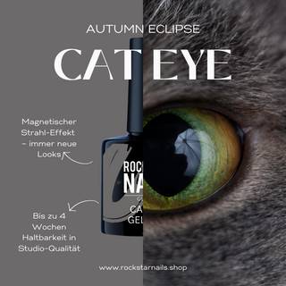 Rockstar Nails Cat Eye UV Gel – mystisches Schwarz mit brillanter Studioqualität