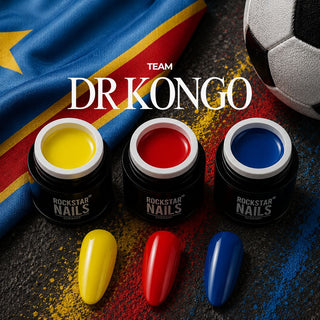 🇨🇩 Congo Power – DR Kongo Nagelset – 3er Color Gel Set