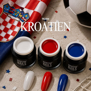 🇭🇷 Checkered Glory – Kroatien Nagelset – 3er Color Gel Set
