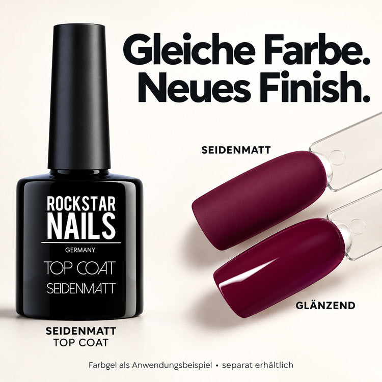 Seidenmatt Top Coat – matter Versiegler für Gel & Gellack
