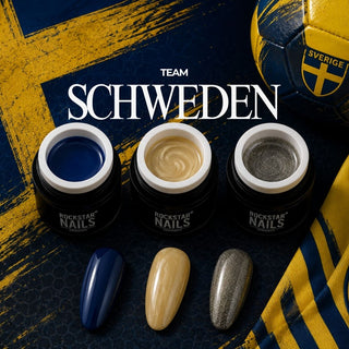 🇸🇪 Scandinavian Gold – Schweden Nagelset – 3er Color Gel Set