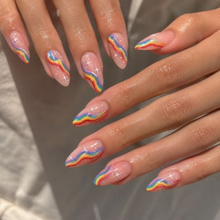 Rainbow French Nails Set – 5 Farben frei wählen + Gratis Fineliner